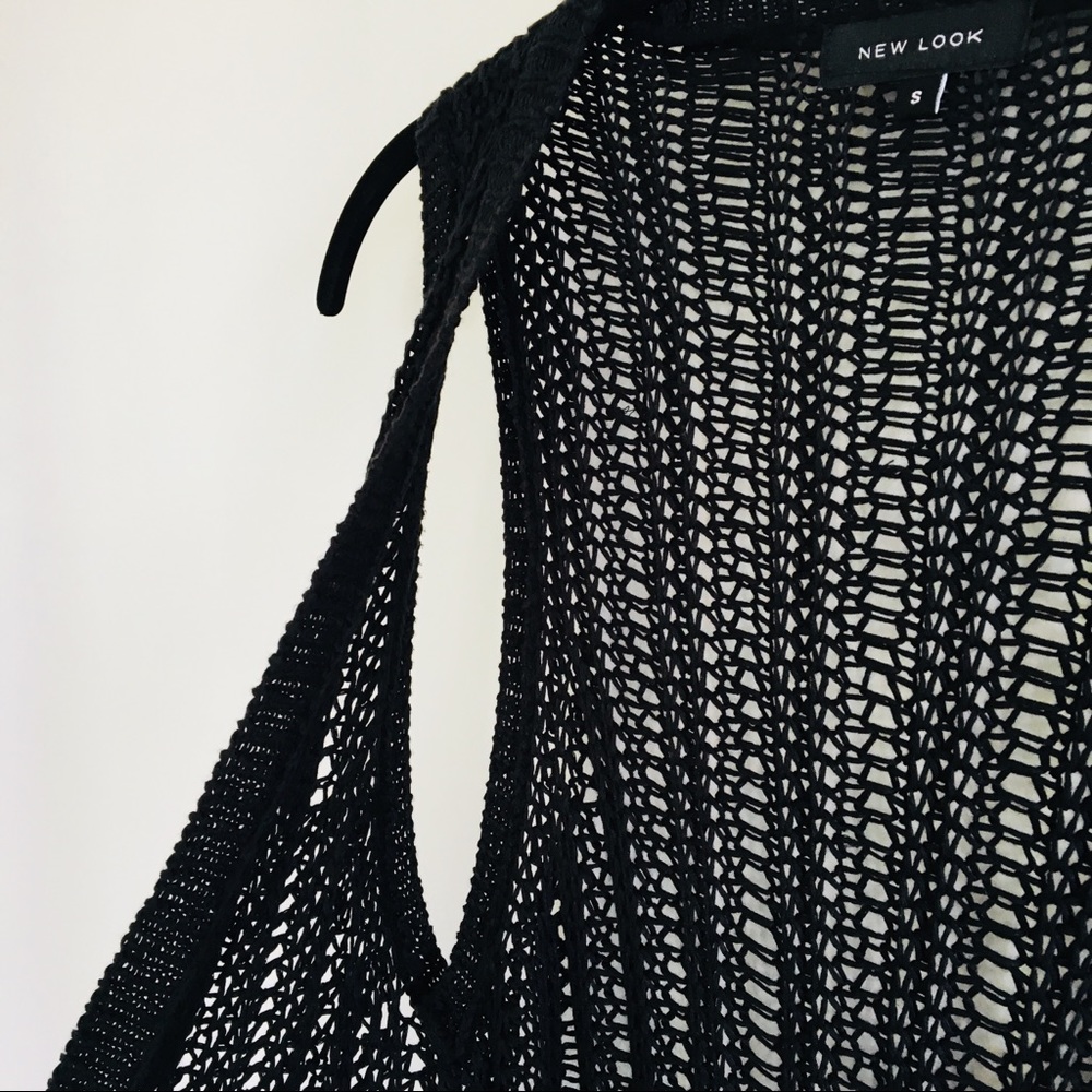 NEW LOOK Longline Knitted Black Festival Vest - Picture 6 of 8